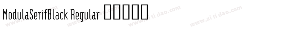ModulaSerifBlack Regular字体转换